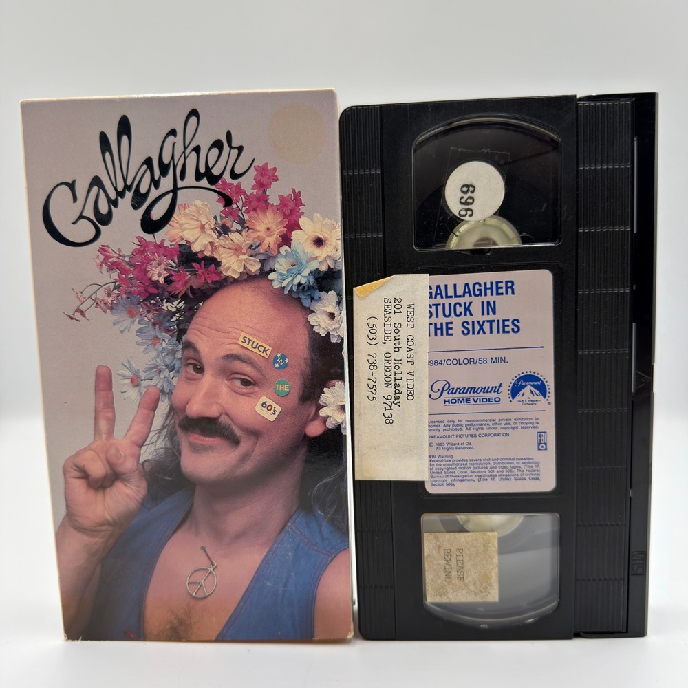 Gallagher Stuck in the Sixties VHS 1984 Paramount Home Video Sledge-O-Matic